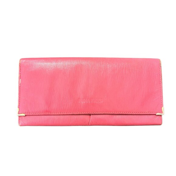 Authentic Vintage Nina Ricci Pink Wallet with Gold Accents - Picture 1 of 8